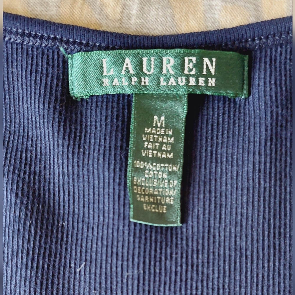 Ralph Lauren Women's Blue Tank Top Size M - Picture 5 of 9
